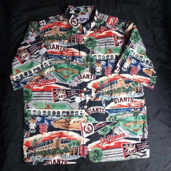 Vintage Reyn Spooner San Francisco Giants Hawaiian Shirt - Picture 2 of 5